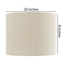 10-Inch Cream Texture Fabric Drum Lampshade