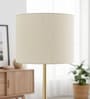 10-Inch Cream Texture Fabric Drum Lampshade