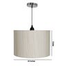 10-Inch Cream Texture Fabric Drum Pendant Light