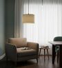 10-Inch Cream Texture Fabric Drum Pendant Light