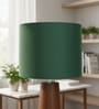 10-Inch Dark Green Fabric Drum Lampshade
