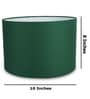 10-Inch Dark Green Fabric Drum Lampshade