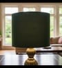 10-Inch Dark Green Fabric Drum Lampshade