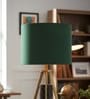 10-Inch Dark Green Fabric Drum Lampshade
