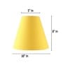 10-Inch Dark Yellow Fabric Conical Lampshade