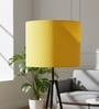 10-Inch Dark Yellow Fabric Drum Lampshade