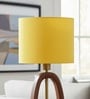 10-Inch Dark Yellow Fabric Drum Lampshade