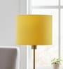 10-Inch Dark Yellow Fabric Drum Lampshade