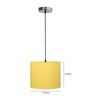 10-Inch Dark Yellow Fabric Drum Pendant Light