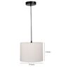 10-Inch Flex Fabric Drum Pendant Light, Modern Hanging Ceiling Lamp