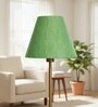10-Inch Green Texture Fabric Conical Lampshade