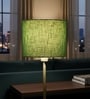 10-Inch Green Texture Fabric Drum Lampshade