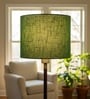 10-Inch Green Texture Fabric Drum Lampshade