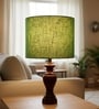 10-Inch Green Texture Fabric Drum Lampshade