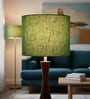 10-Inch Green Texture Fabric Drum Lampshade