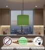 10-Inch Green Texture Fabric Drum Pendant Light