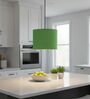 10-Inch Green Texture Fabric Drum Pendant Light