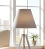 10-Inch Grey Fabric Conical Lampshade