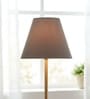 10-Inch Grey Fabric Conical Lampshade