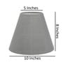 10-Inch Grey Fabric Conical Lampshade