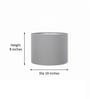 10-Inch Grey Fabric Drum Lampshade