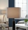 10-Inch Grey Fabric Drum Lampshade