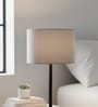 10-Inch Grey Fabric Drum Lampshade