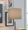 10-Inch Grey Fabric Drum Lampshade