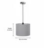 10-Inch Grey Fabric Drum Pendant Light