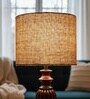 10-Inch Natural Jute Fabric Drum Lampshade