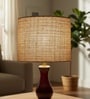 10-Inch Natural Jute Fabric Drum Lampshade