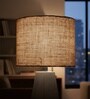 10-Inch Natural Jute Fabric Drum Lampshade