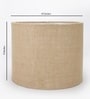 10-Inch Natural Jute Fabric Drum Lampshade