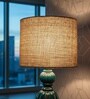 10-Inch Natural Jute Fabric Drum Lampshade