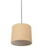 10-Inch Natural Jute Fabric Drum Pendant Light, Modern Hanging Ceiling Lamp