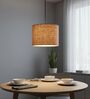 10-Inch Natural Jute Fabric Drum Pendant Light