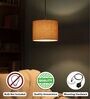 10-Inch Natural Jute Fabric Drum Pendant Light