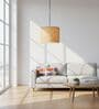 10-Inch Natural Jute Fabric Drum Pendant Light, Modern Hanging Ceiling Lamp