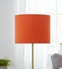 10-Inch Orange Fabric Drum Lampshade