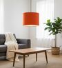 10-Inch Orange Fabric Drum Pendant Light