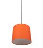 10-Inch Orange Fabric Drum Pendant Light, Modern Hanging Ceiling Lamp