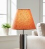 10-Inch Orange Texture Fabric Conical Lampshade