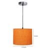 10-Inch Orange Texture Fabric Drum Pendant Light