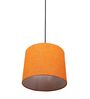 10-Inch Orange Texture Fabric Drum Pendant Light