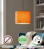 10-Inch Orange Texture Fabric Drum Pendant Light