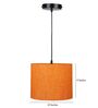 10-Inch Orange Texture Fabric Drum Pendant Light, Modern Hanging Ceiling Lamp