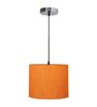 10-Inch Orange Texture Fabric Drum Pendant Light