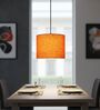 10-Inch Orange Texture Fabric Drum Pendant Light