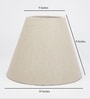 10-Inch Premium Jute Fabric Conical Lampshade