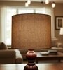 10-Inch Premium Jute Fabric Drum Lampshade